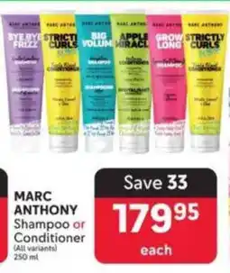 Makro MARC ANTHONY Shampoo or Conditioner offer