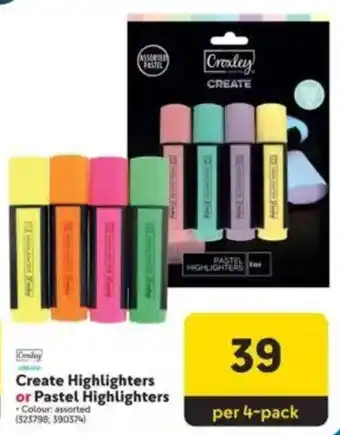 Makro Croxley Create Highlighters or Pastel Highlighters offer