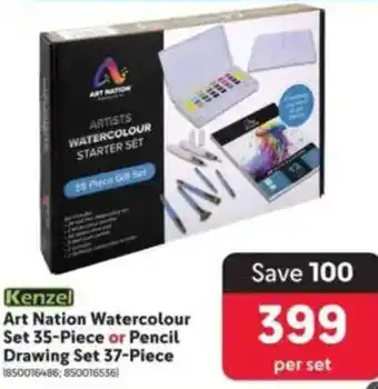 Makro Kenzel Art Nation Watercolour Set 35-Piece or Pencil Drawing Set offer