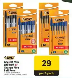 Makro BIC Crystal Xtra Life Ball or Orange Fine Ball Pens offer