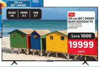 Makro TCL 215 cm (85") Smart QLED Google TV offer