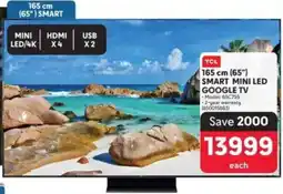 Makro TCL 165 cm (65") Smart Mini LED Google TV offer