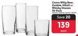 Makro Cnova Willy Beer, Zombie, Hiball or Whisky Glasses offer