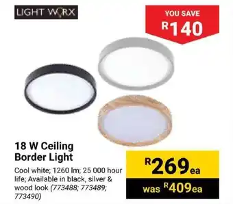 Builders Express LIGHT WORX 18 W Ceiling Border Light offer