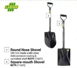 Builders Express LASHER Round Nose Shovel or Square-mouth Shovel offer