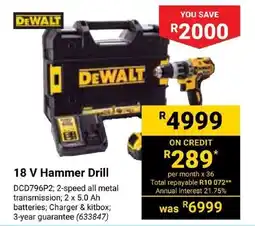 Builders Express DEWALT 18 V Hammer Drill offer