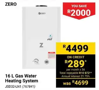 Builders Express ZERO Gas Water Heating System offer