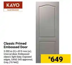 Builders Express KAYO Classic Primed Embossed Door offer