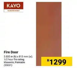 Builders Express KAYO Fire Door offer