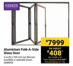 Builders Express KENZO Aluminium Fold-A-Side Glass Door offer