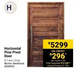 Builders Express Horizontal Pine Pivot Door offer