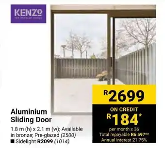 Builders Express KENZO Aluminium Sliding Door offer