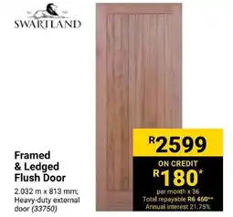 Builders Express SWARTLAND Framed & Ledged Flush Door offer