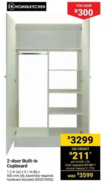 Builders Express 2-door Built-in Cupboard offer