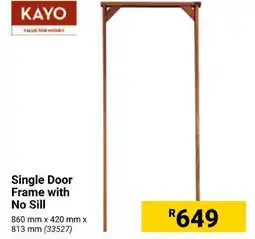 Builders Express KAYO Single Door Frame with No Sill offer