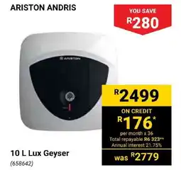 Builders Express ARISTON ANDRIS Lux Geyser offer