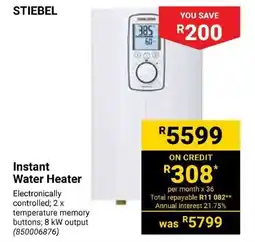 Builders Express STIEBEL Instant Water Heater offer