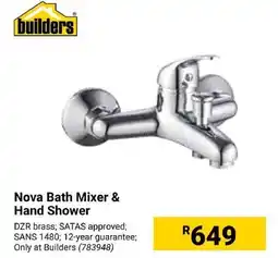 Builders Express Nova Bath Mixer & Hand Shower offer