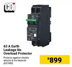 Builders Express 63 A Earth Leakage No Overload Protector offer