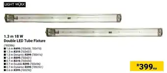 Builders Express LIGHT WORX Double LED Tube Fixture offer