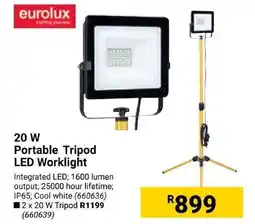 Builders Express Eurolux 20 W Portable Tripod LED Worklight offer