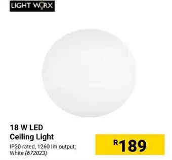 Builders Express LIGHT WORX 18 W LED Ceiling Light offer