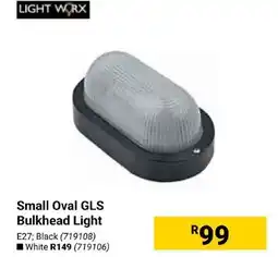 Builders Express LIGHT WORX Small Oval GLS Bulkhead Light offer