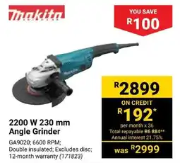 Builders Express Makita 2200 W Angle Grinder offer