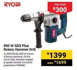 Builders Express RYOBI 900 W SDS Plus Rotary Hammer Drill offer