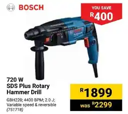 Builders Express BOSCH 720 W SDS Plus Rotary Hammer Drill offer