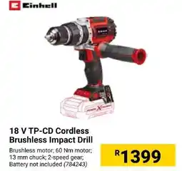 Builders Express Einhell 18 V TP-CD Cordless Brushless Impact Drill offer