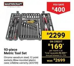 Builders Express MASTERCRAFT Metric Tool Set offer