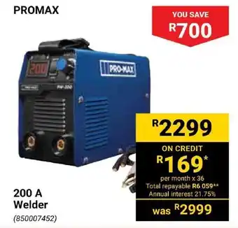 Builders Express PROMAX 200 A Welder offer