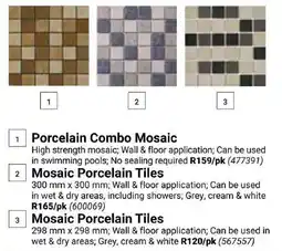 Builders Express Porcelain Combo Mosaic offer