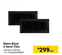 Builders Express Metro Black 2-bevel Tiles offer