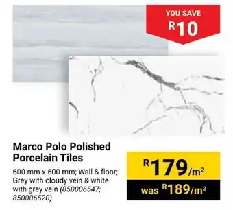 Builders Express Marco Polo Polished Porcelain Tiles offer