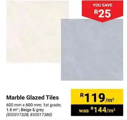 Builders Express Marble Glazed Tiles offer