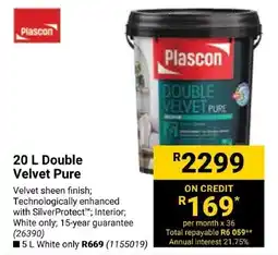 Builders Express Plascon Double Velvet Pure offer