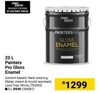 Builders Express FIRED EARTH Painters Pro Gloss Enamel offer