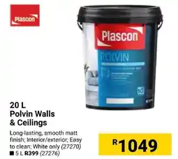 Builders Express Plascon Polvin Walls & Ceilings offer