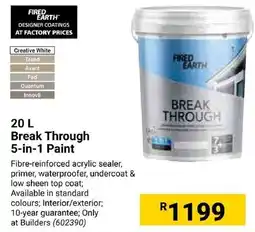 Builders Express FIRED EARTH Break Through 5-in-1 Paint offer