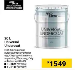 Builders Express FIRED EARTH Universal Undercoat offer