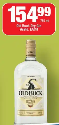 OK Liquor Old Buck Dry Gin Asstd. offer