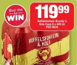 OK Liquor Buffelsfontein Brandy & Kola Cans offer