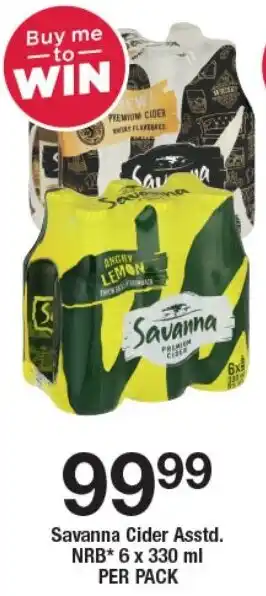 OK Liquor Savanna Cider Asstd. NRB offer