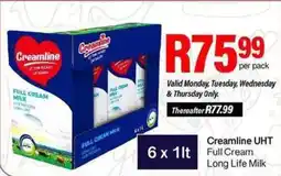 Take 'n Pay Creamline UHT Full Cream Long Life Milk offer