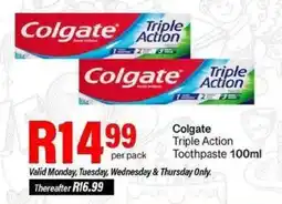 Take 'n Pay Colgate Triple Action Toothpaste offer