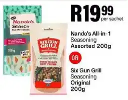 Take 'n Pay Nando's All-in-1 Seasoning Assorted OR Six Gun Grill Seasoning Original offer