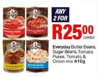 Take 'n Pay Everyday Butter Beans, Sugar Beans, Tomato Puree, Tomato & Onion mix offer