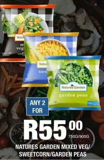 Take 'n Pay Natures garden mixed veg/ sweetcorn/garden peas offer